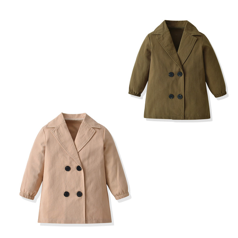 Baby Kid Girls Solid Color Coats Jackets Outwears Wholesale 19999289