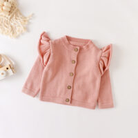 Baby Kid Girls Solid Color Crochet Cardigan Wholesale 220817493