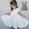 Baby Kid Girls Solid Color Dresses Wholesale 22030844
