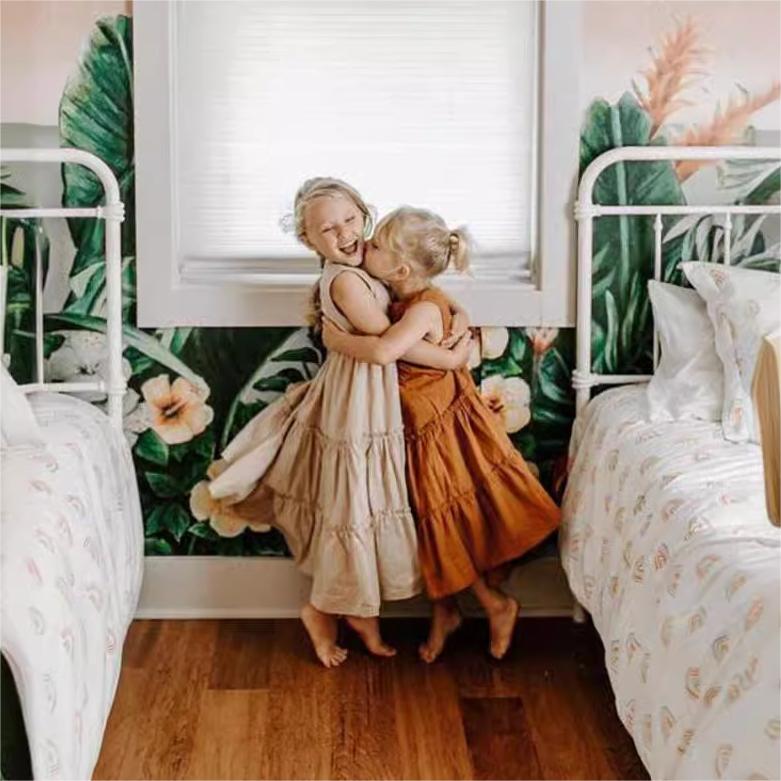 Baby Kid Girls Solid Color Dresses Wholesale 22042955