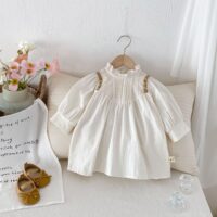 Baby Kid Girls Solid Color Dresses Wholesale 25022726