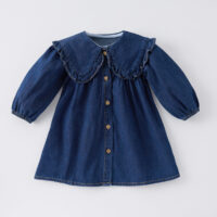 Baby Kid Girls Solid Color Dresses Wholesale 25022729