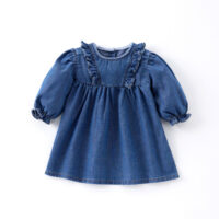 Baby Kid Girls Solid Color Dresses Wholesale 25022748