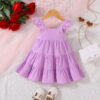 Baby Kid Girls Solid Color Dresses Wholesale 25070848