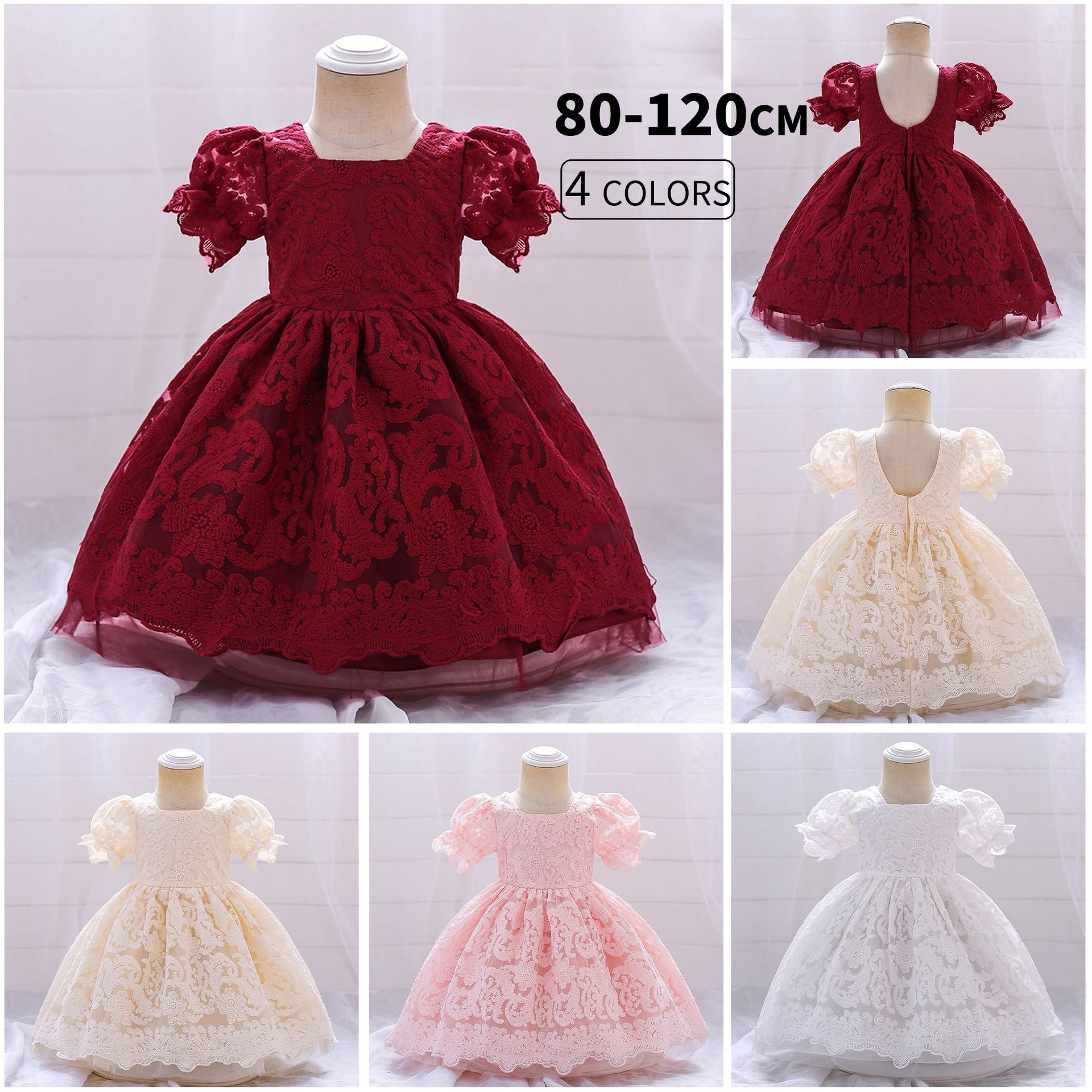 Baby Kid Girls Solid Color Dressy Princess Dresses Wholesale 230803111
