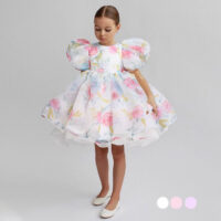 Baby Kid Girls Solid Color Flower Dressy Dresses Princess Dresses Wholesale 23030283