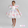 Baby Kid Girls Solid Color Flower Dressy Dresses Princess Dresses Wholesale 23030283