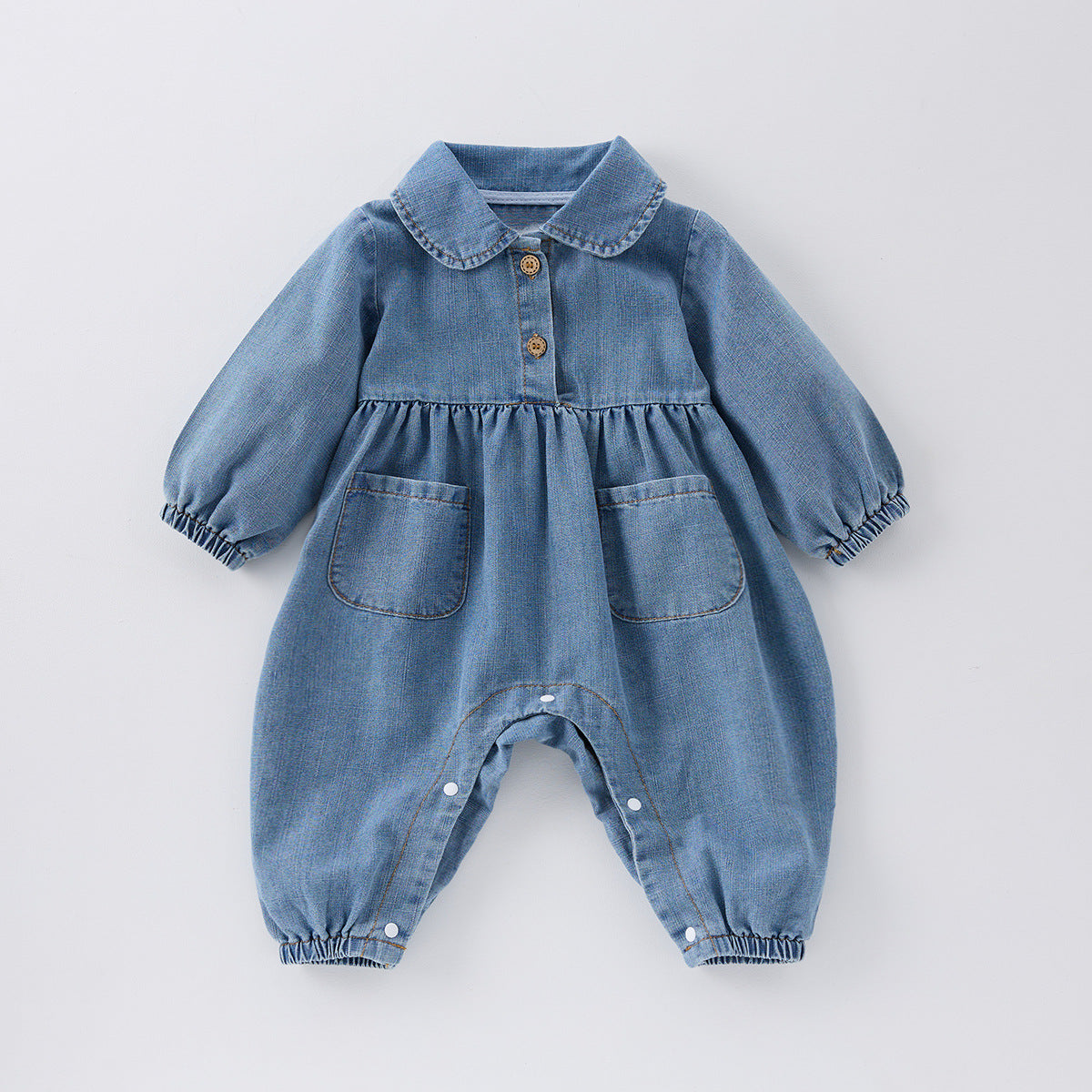 Baby Kid Girls Solid Color Jumpsuits Wholesale 25022728