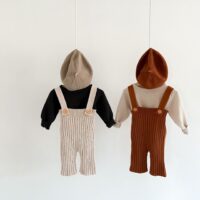 Baby Kid Girls Solid Color Knitwear Jumpsuits Wholesale 220929843