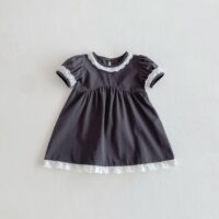 Baby Kid Girls Solid Color Lace Dresses Wholesale 25050854