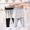 Baby Kid Girls Solid Color Lace Pants Leggings Wholesale 23010720