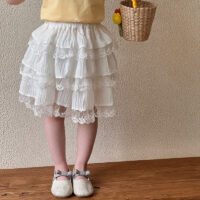 Baby Kid Girls Solid Color Lace Skirts Wholesale 25050807