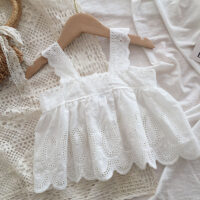 Baby Kid Girls Solid Color Lace Tank Tops Wholesale 220328169