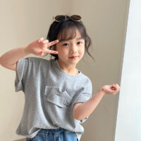 Baby Kid Girls Solid Color Letters T-Shirts Wholesale 250508114