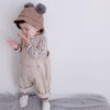 Baby Kid Girls Solid Color Muslin&Ribbed Jumpsuits Wholesale 211111165
