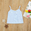 Baby Kid Girls Solid Color Muslin&Ribbed tank tops Tops Wholesale 21210034