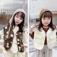 Baby Kid Girls Solid Color Polka dots Vests Waistcoats Wholesale 220418107