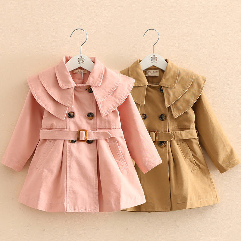 Baby Kid Girls Solid Color Ribbon Coats Wholesale 22080205