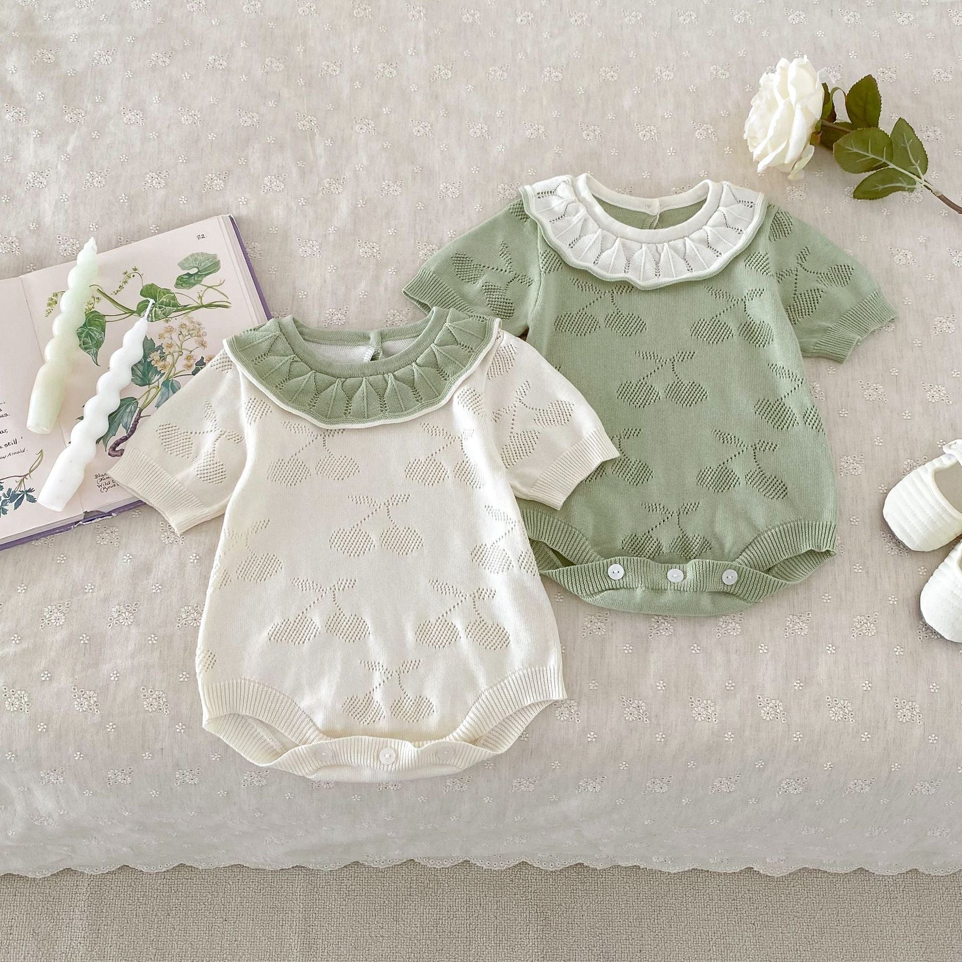 Baby Kid Girls Solid Color Rompers Wholesale 240409259