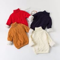 Baby Kid Girls Solid Color Sweaters Knitwear Wholesale 22122605