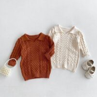 Baby Kid Girls Solid Color Sweaters Wholesale 24091364