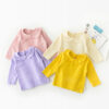 Baby Kid Girls Solid Color Tops Wholesale 211203234