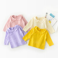 Baby Kid Girls Solid Color Tops Wholesale 211203234
