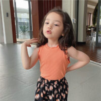 Baby Kid Girls Solid Color Tops Wholesale 22060836