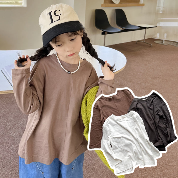 Baby Kid Girls Solid Color Tops Wholesale 221202154