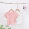 Baby Kid Girls Solid Color Tops Wholesale 230315502
