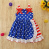 Baby Kid Girls Star Bow Independence Day Dresses Wholesale 23053115