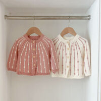 Baby Kid Girls Striped Color-blocking Cardigan Wholesale 240802285