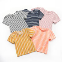 Baby Kid Girls Striped T-Shirts Wholesale 22051068