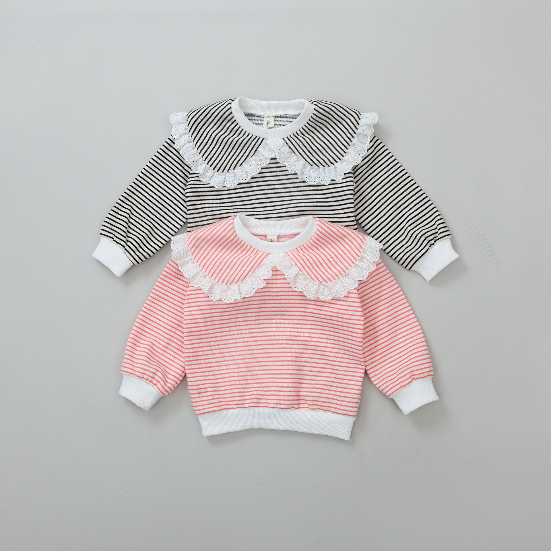 Baby Kid Girls Striped Tops Wholesale 231130149