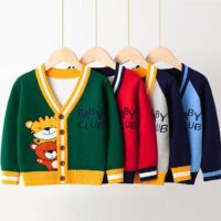 Baby Kid Unisex Animals Cartoon Crochet Cardigan Wholesale 22113061