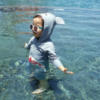 Baby Kid Unisex Animals Cartoon Print Beach Rompers Swimwears Wholesale 22060636
