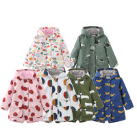 Baby Kid Unisex Animals Cartoon Print Coats Wholesale 221107126