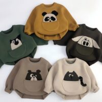 Baby Kid Unisex Animals Cartoon Print Sweaters Wholesale 221121571