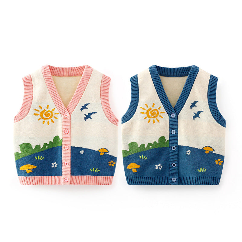 Baby Kid Unisex Cartoon Vests Waistcoats Wholesale 220817304