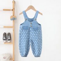 Baby Kid Unisex Checked Jumpsuits Wholesale 220817287