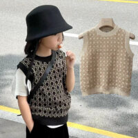 Baby Kid Unisex Checked Vests Waistcoats Wholesale 221028432