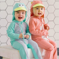 Baby Kid Unisex Color-blocking Beach Jumpsuits Swimwears Wholesale 220606211