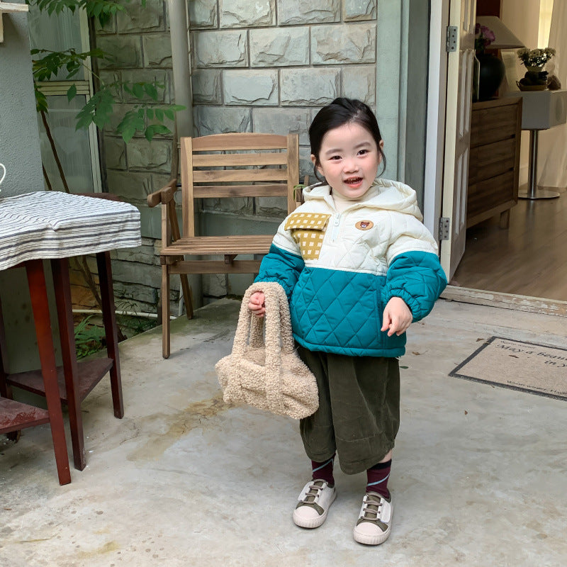 Baby Kid Unisex Color-blocking Checked Jackets Outwears Wholesale 220916485