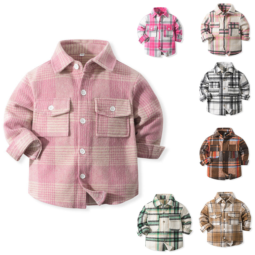 Baby Kid Unisex Color-blocking Checked Tops Wholesale 221216613