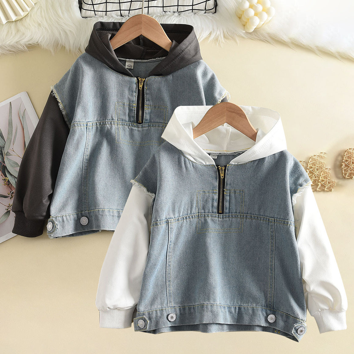 Baby Kid Unisex Color-blocking Hoodies Swearshirts Wholesale 230103478