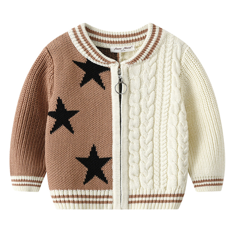 Baby Kid Unisex Color-blocking Star Cardigan Wholesale 220929117