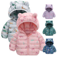 Baby Kid Unisex Dinosaur Animals Cartoon Print Jackets Outwears Wholesale 221107308