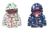 Baby Kid Unisex Dinosaur Cartoon Print Jackets Outwears Wholesale 22110713