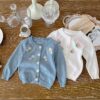 Baby Kid Unisex Flower Embroidered Crochet Cardigan Wholesale 220906347