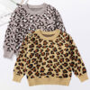 Baby Kid Unisex Leopard print Sweaters Wholesale 22113060